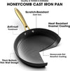 Non Stick Frying Pans, Nonstick Cast Iron Skillets 3 Pcs - 8 Inch, 10 Inch and 12 Inch Frying Pans Nonstick with Lid, Professional Nonstick Frying Pan, Cast Iron Pan, Best Gift