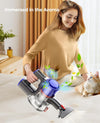 Cordless Vacuum Cleaner 40Kpa, 450W Stick Vacuum Cleaner, up to 55 Mins Runtime, Self-Standing Vacuum Cleaner with Wall Mount Charging, Scented Card, for Furniture, Carpet, Pet Hair, Hard Floor