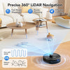 Robot Vacuum and Mop Combo 4500Pa Max Suction with Lidar Navigation Smart Mapping, 145 Min Runtime Customized Cleaning Schedule, Works with Alexa/Wifi/App, Great for Pet Hair, Carpet, Hard Floor