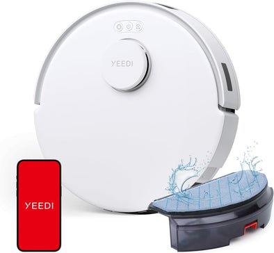 C12 Robot Vacuum Cleaner and Mop, 8000Pa Strong Suction, Zerotangle Brush, Smart Navigation, Self-Charging, Work with Alexa, White