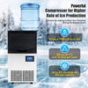 Commercial Ice Maker Machine 140Lbs/24H with Tap Water and Bottled Water Supply Counter Freestanding Ice Machine 22Lbs Storage Capacity Stainless Steel Ice Maker for Home Kitchen, Bar, Restaurant