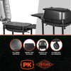 PK300-BCX Portable Charcoal BBQ Grill and Smoker, Aluminum Outdoor Kitchen Cooking Barbecue Grill for Camping, Backyard Grilling, Park, Tailgating, Graphite/Black