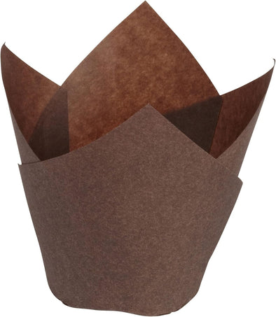 Tulip Baking Cups, Small, Chocolate Brown, Case of 2,500 Cups