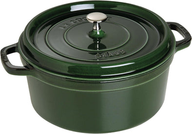 Cast Iron 7-Qt round Cocotte - Basil, Made in France