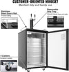 Beer Kegerator, Dual Tap Draft Beer Dispenser, Full Size Keg Refrigerator with Shelves, CO2 Cylinder, Drip Tray & Rail, 32°F- 50°F Temperature Control, Holds 1/6, 1/4, 1/2 Barrels, 152L,Black