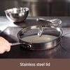 Copper Core 5-Ply Stainless Steel Fry Pan 12 Inch Induction Oven Broiler Safe 600F Pots and Pans, Cookware Silver