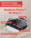 C12 Robot Vacuum Cleaner and Mop, 8000Pa Strong Suction, Zerotangle Brush, Smart Navigation, Self-Charging, Work with Alexa, White