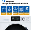 Ventless Washer and Dryer Combo 2.7 Cu.Ft, 24 Inch All-In-One Washing Machine and Dryer 2-In-1 120V Compact for Apartment Home Dorm RV, 26.7 LBS Load Small Clothes Washer with 16 Laundry Program