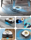 22,000 Pa Robot Vacuum for Pet Hair, Robot Vacuum Cleaner High Suction, Ideal for Carpet, Square Robot Vacuum with Bagless Design, Lidar Navigation, Wifi/App Control, Self-Charging (V10)