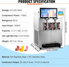 Commercial Slushy Machine 2 X 8L/2.1 Gal Double Tank 1800W Stainless Steel Margarita Smoothie Frozen Drink Maker, Cool and Freeze Modes, for Party Cafes Restaurants Bars Home Use, Silver