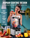 Commercial Professional Blender with Shield Quiet Sound Enclosure 2200W Industries Strong and Quiet Professional-Grade Power, Self-Cleaning, Silver