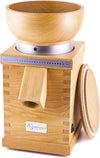 Grain Mill, Premium Grain Mill, 850-Gram Capacity 100 Gram per Minute Output 15 Year Warranty, Made in Germany, Natural Beech Wood