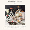 Enamel Canister Set, Small (38 Oz.), Medium (48 Oz.), and Large (64 Oz.) Kitchen Containers, Black-And-White Courtly Check