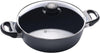 9.5" 3.2Qt Casserole Pan HD Nonstick Induction Diamond Coated Aluminum Casserole Pan W/Lid PFOA Free Dishwasher/Oven Safe Grey