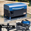 Onlyfire BBQ Wood Pellet Grill Smoker with Digital Control, LED Screen, Meat Probe & 2 Tiers Cooking Area, Portable Tabletop Grilling Stove for BBQ, Smoke, Bake and Roast, RV Camping, Blue