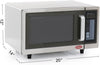 Foodservice Commercial Microwave with 10 Power Digital Touch Pad Control, Countertop 120V/1000W, 1 Cu.Ft., Stainless Steel