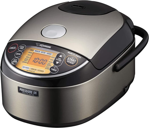 NP-NWC10XB 5.5-Cup Pressure Induction Heating Rice Cooker and Warmer (Stainless Black)