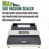 Products Maxvac 500 Aluminum Vacuum Sealer with Removable Bag Holder and Cutter, Silver and Black