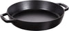 Cast Iron 13-Inch Double Handle Fry Pan - Matte Black, Made in France