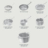 Everclad Stainless Steel Cookware 12 Piece Pots & Pans Set, All Stovetops & Induction, Oven Safe to 600°F, Tri-Ply Commercial-Grade, C99012