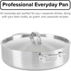 Culinary Professional 5-Ply Nonstick Everyday Pan, 6.4 Quart, Dishwasher, Oven Safe, Works on All Cooktops Including Induction