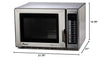 RFS12TS Medium Duty Stainless Steel Commercial Microwave with Push Button Controls - 120V, 1200W