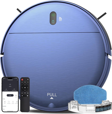 Robot Vacuum and Mop Combo, 2 in 1 Mopping Robotic Vacuum with Wifi/App, Robotic Vacuum Cleaner, Schedule Settings, Self-Charging, Ideal for Hard Floor, Pet Hair and Low Pile Carpet