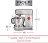 High-Performance Stand Mixer, 7 Qrt, with Flat Beater, Dough Hook and Whisk, Brushed Stainless Steel (WGSM100S)