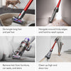 Outsize Cordless Vacuum Cleaner, Nickel/Red, Extra Large