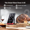 4-Probe Wireless Bluetooth Smart Meat Thermometer: Standalone Base, Wifi Unlimited Range, 6 Sensors with NIST Certified Accuracy, for Kitchen, BBQ, Grill, Oven, Smoker, Rotisserie