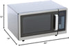 Commercial Microwave with Digital Touch Pad Control, 1 Cubic Feet Interior, Stainless Steel, 1000 Watts, UL and NSF Approved