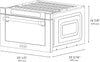 24" 1.2 Cu. Ft. Built-In Microwave Drawer with a Traditional Handle in Stainless Steel