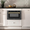 Autograph Edition 24" 1.2 Cu. Ft. Built-In Microwave Drawer in Black Stainless Steel and Polished Gold Accents