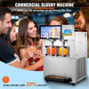 Commercial Slushy Machine 2 X 8L/2.1 Gal Double Tank 1800W Stainless Steel Margarita Smoothie Frozen Drink Maker, Cool and Freeze Modes, for Party Cafes Restaurants Bars Home Use, Silver