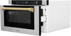 Autograph Edition 24" 1.2 Cu. Ft. Built-In Microwave Drawer with a Traditional Handle in Stainless Steel and Gold Accents