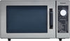 NE-1025F Compact Light-Duty Countertop Commercial Microwave Oven with 6-Minute Electronic Dial Control Timer, Bottom Energy Feed, 1000W, 0.8 Cu. Ft. Capacity Silver