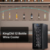 12 Bottle Thermoelectric Wine Cooler Refrigerator Advanced Cooling Technology, Stainless Steel & Tempered Glass for Red Wine, Champagne for Home, Kitchen, or Office