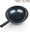 Zhensanhuan Chinese Hand Hammered Iron Woks and Stir Fry Pans, Non-Stick, No Coating, Less Oil, 章丘铁锅，Carbon Steel Pow (Seasoned 36CM)