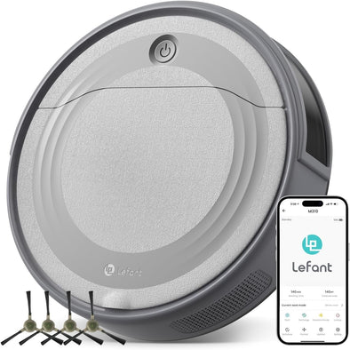 M310 Robot Vacuum Cleaner-4500Pa Powerful Suction, Precisense Obstacle Avoidance, Slim, Quite, 160 Mins Self-Charging Robotic Vacuums, App/Voice/Remote, Ideal for Pet Hair Hard Floors, Gray