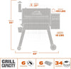 Grills Pro 780 Electric Wood Pellet Grill and Smoker, Black, 780 Square Inches Cook Area, 500 Degree Max Temperature, Meat Probe, 6 in 1 BBQ Grill with Wifi and App Connectivity