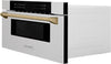 Autograph Edition 30" 1.2 Cu. Ft. Built-In Microwave Drawer in Fingerprint Resistant Stainless Steel with Champagne Bronze Accents