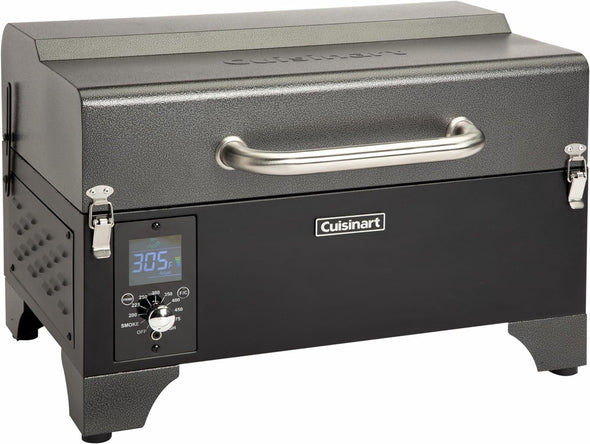 CPG-256 Portable Wood Pellet Grill and Smoker, Black and Dark Gray