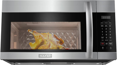 over the Range Microwave Oven with Screen Touch Control, 1000 Watts, 300 CFM Venting and Sensor Cooking in Stainless Steel, EMPV-30OTR01, Silver