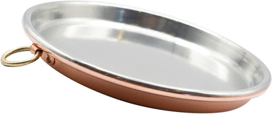 100% Made in Italy – Pizza Tray for Oven - 15.7X1.4 Inch - 3 Qt– Copper Pizza Pan - Tinned Copper Baking Pan for Pizza - Pizza Pan for Oven – Baking Pan - Handmade