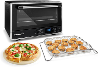 Digital Countertop Oven with Air Fry & Pizza Stone, KCO128BM, Black Matte