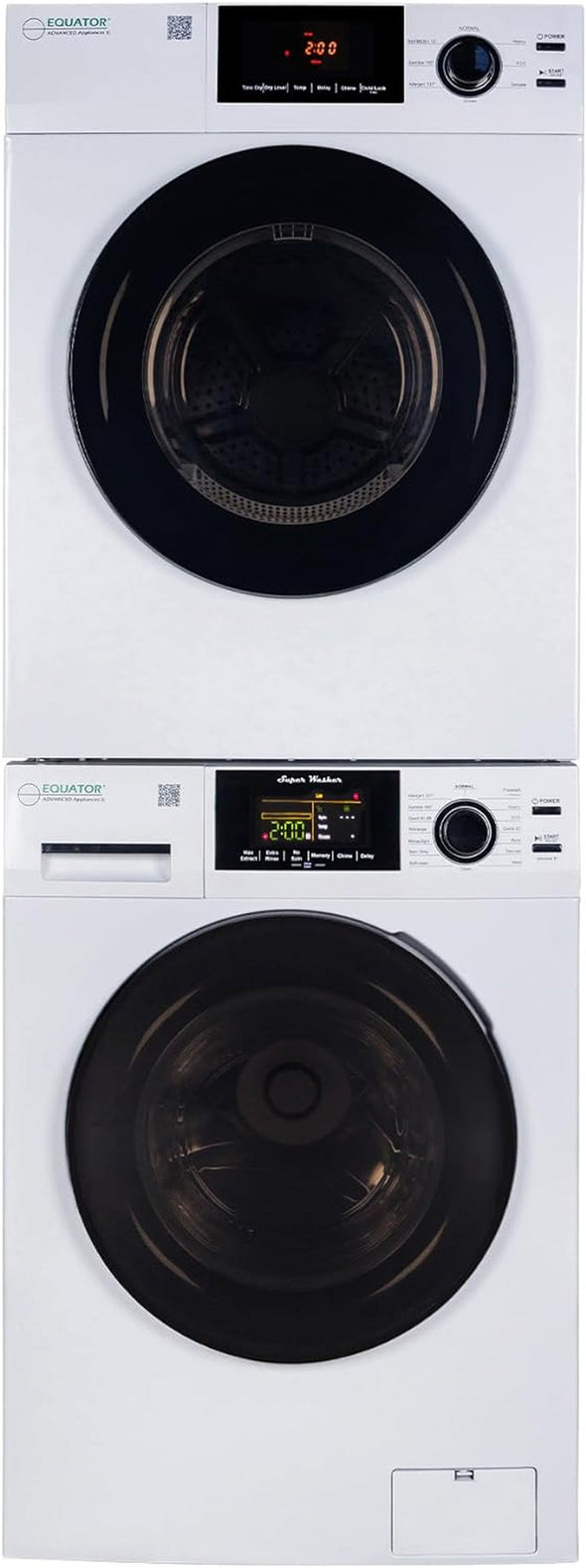 Power Touch 18 Lbs Compact 110V Washer +220V Vented Digital 4Cf Dryer