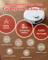 C12 Robot Vacuum Cleaner and Mop, 8000Pa Strong Suction, Zerotangle Brush, Smart Navigation, Self-Charging, Work with Alexa, White