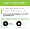 Masticating Juicer, Cold Press Juicer Machine for Celery with Adjustable Dial, 200-Watts, Silver