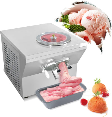 Commercial ETL Certificate Countertop Gelato Hard Ice Cream Machine, Fresh Fruit Italian Water Ice Maker, Snack Food Machine-5.5 Gallon/Hour