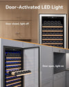 Wine Fridge 24 Inch, 174 Bottles Large Wine Cooler Refrigerator, Built-In or Freestanding Installation